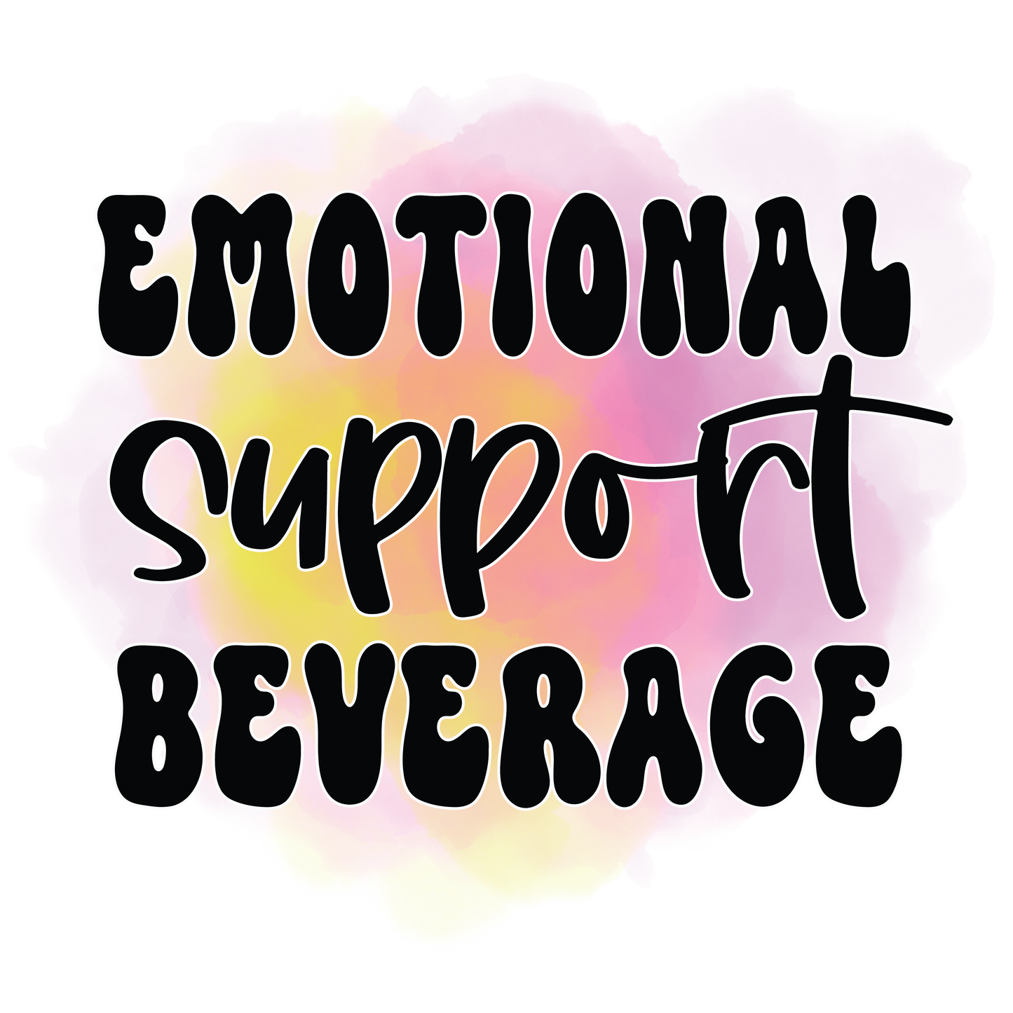 Emotional Support Beverage Koozie Transfer