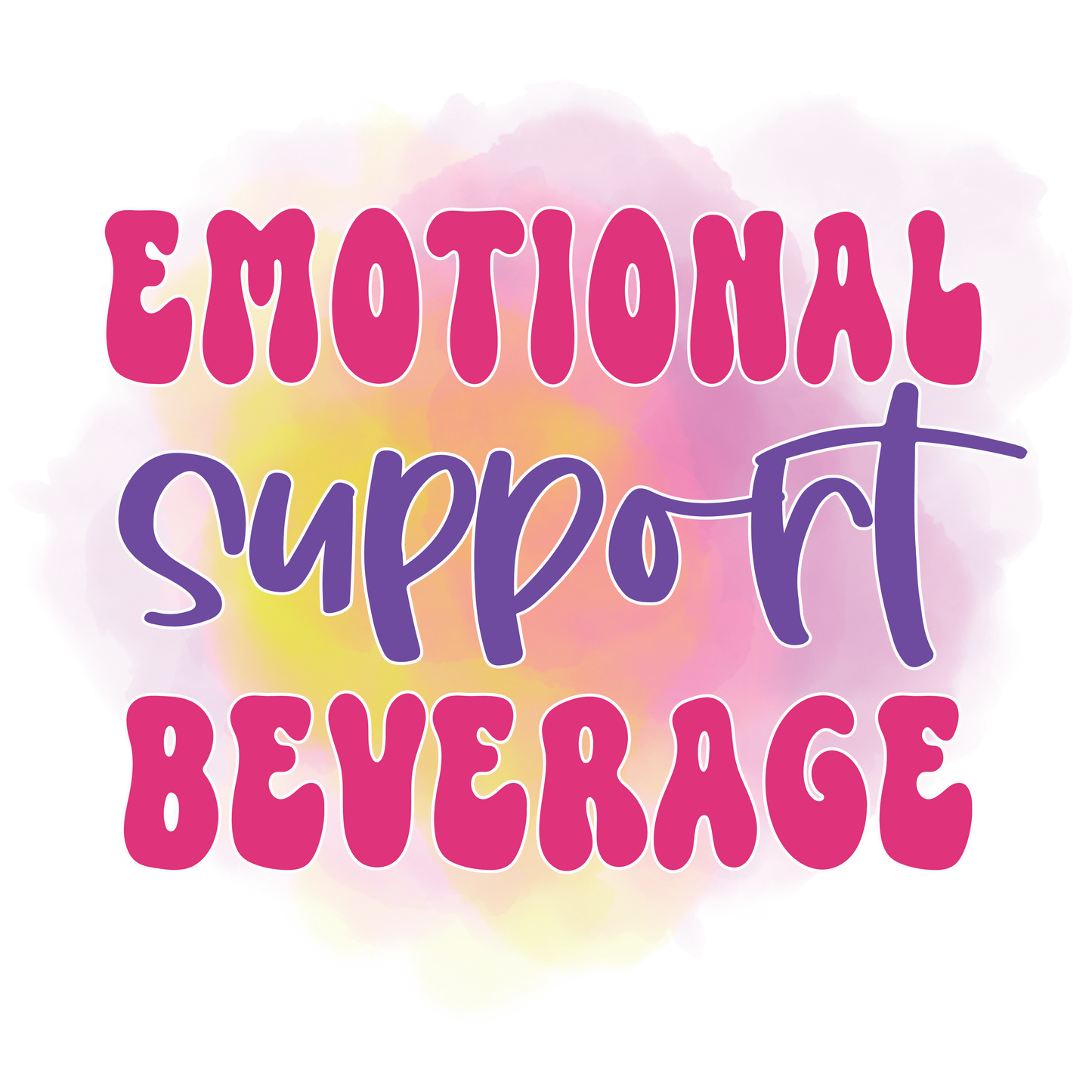 Emotional Support Beverage Koozie Transfer