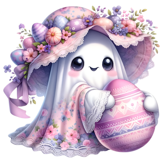 White/Pink Ghost with Pink Egg