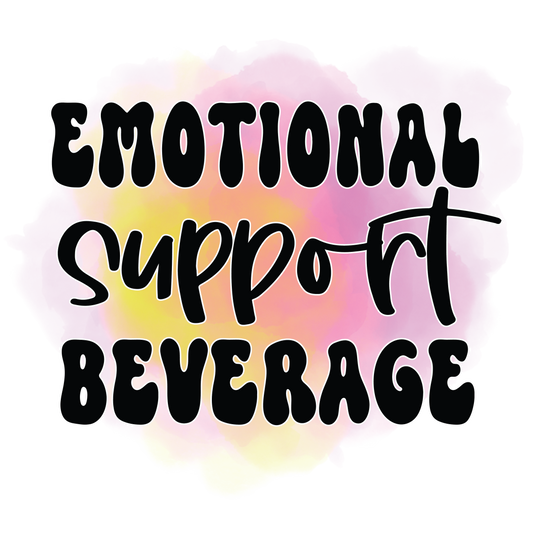 Emotional Support Beverage Koozie Transfer