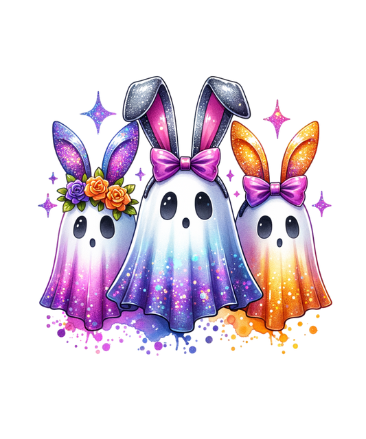 3 Easter Ghost Bunnies