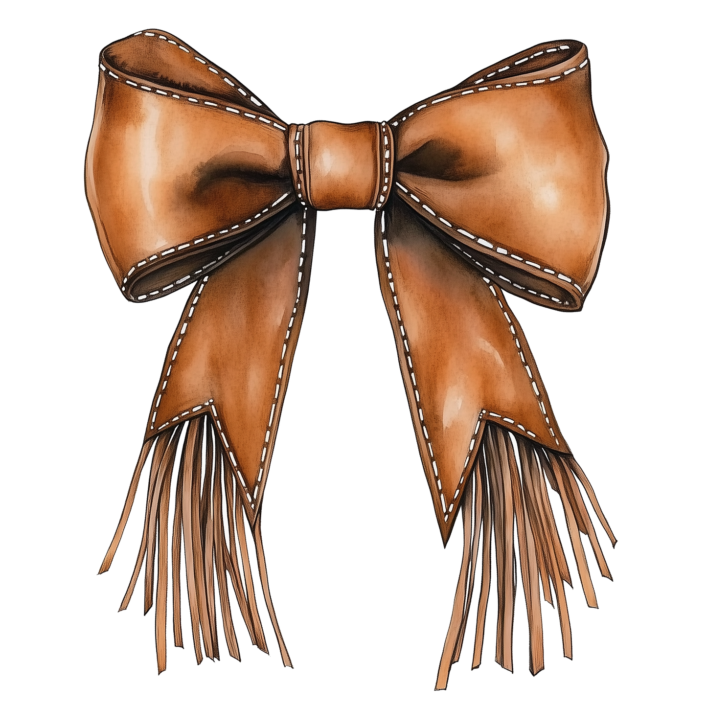 Brown Bow with Fringe