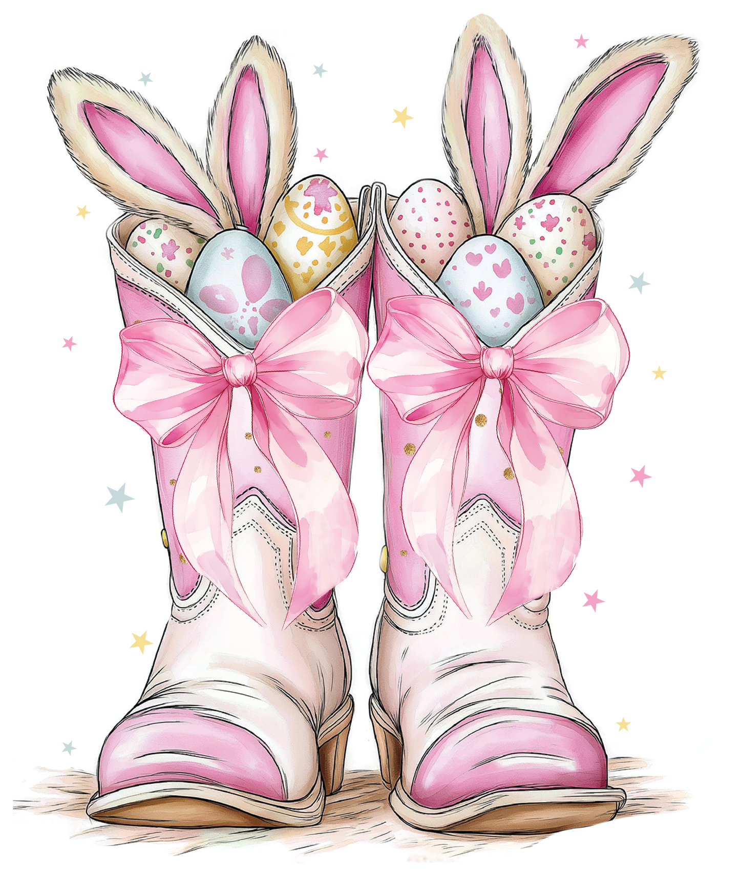 Pink Boots Ears and Eggs